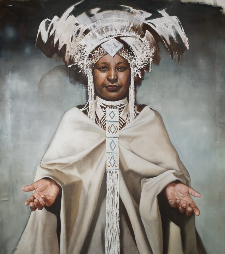 Painting of Winnie Madikizela-Mandela by South African artist Loyiso Mkize.