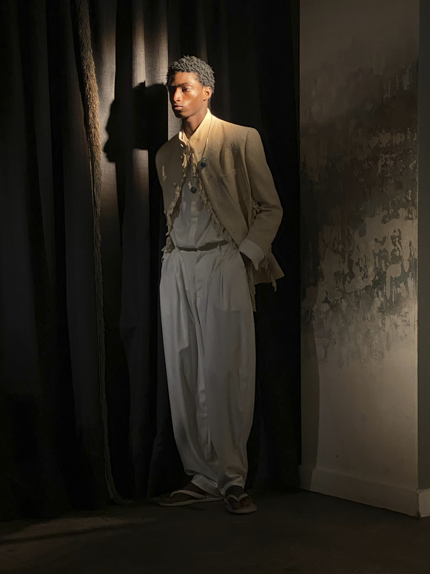 Huguette Tchiapi's Debut Begins in Yaoundé 4 A look from Numéro 01, Tchiapi's debut menswear collection.