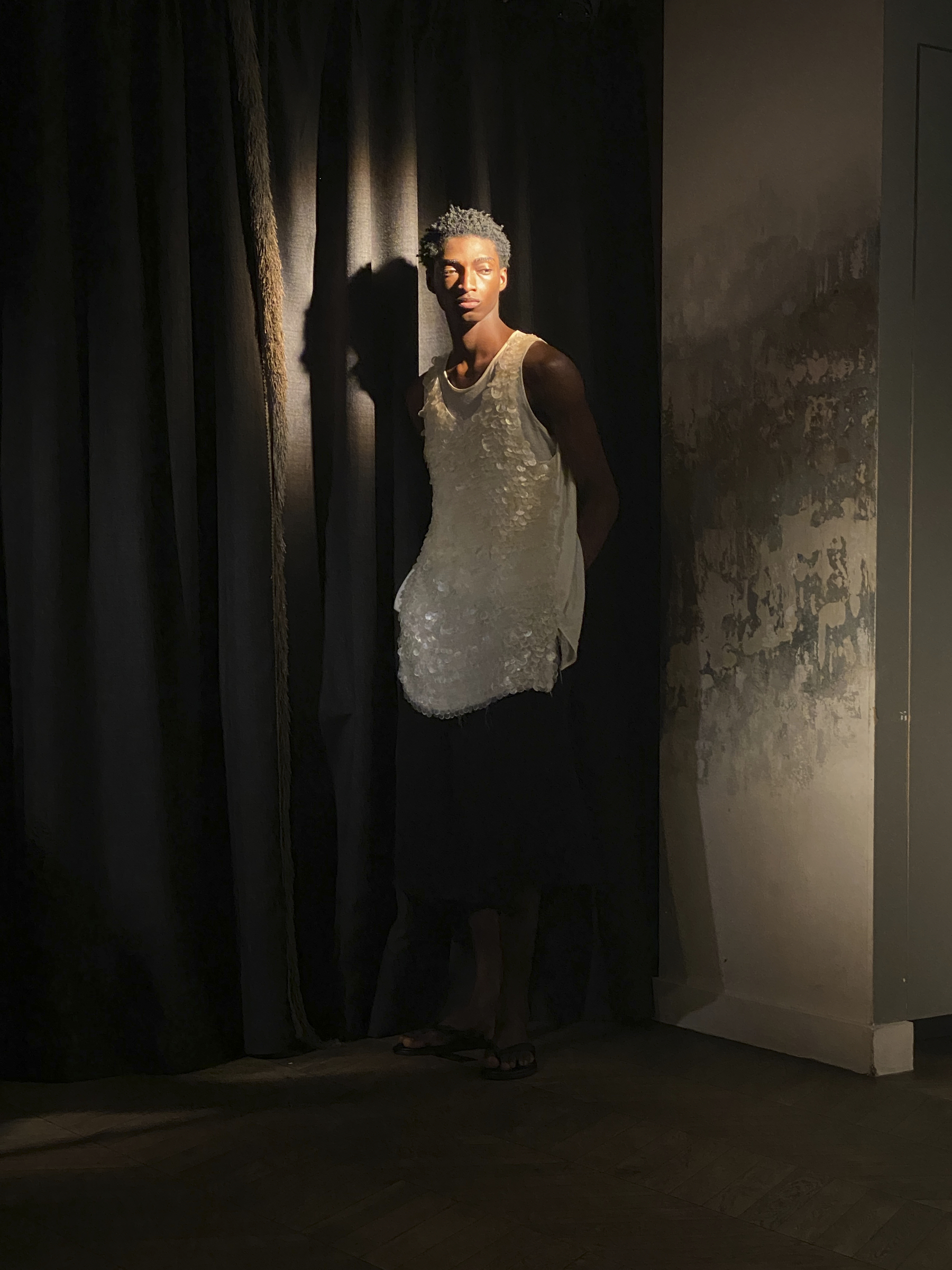 Huguette Tchiapi's Debut Begins in Yaoundé 5 A look from Numéro 01, Tchiapi's debut menswear collection.