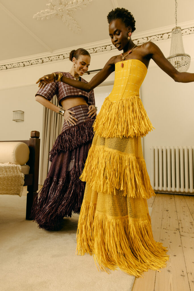 Kilentar by Sade Adepoju — handwoven aso-oke and indigo-dyed adire, Surulere, Lagos.