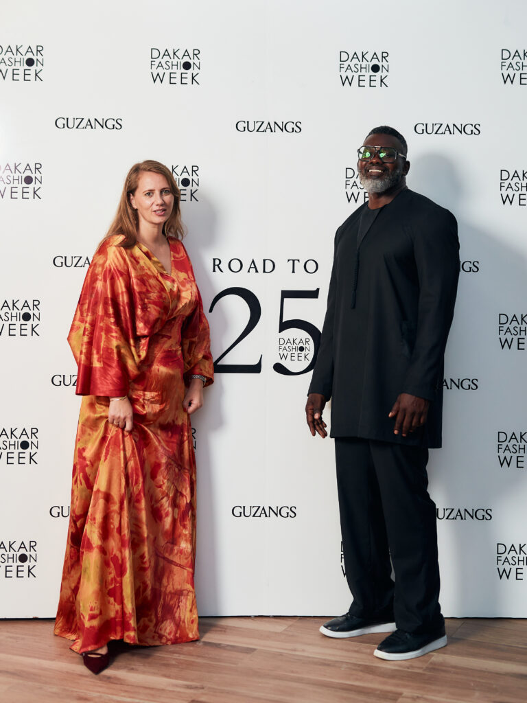 Guest at the Guzangs Experience launch event for Dakar Fashion Week’s 25th edition in Dakar — photographed by Alexander Gandaho