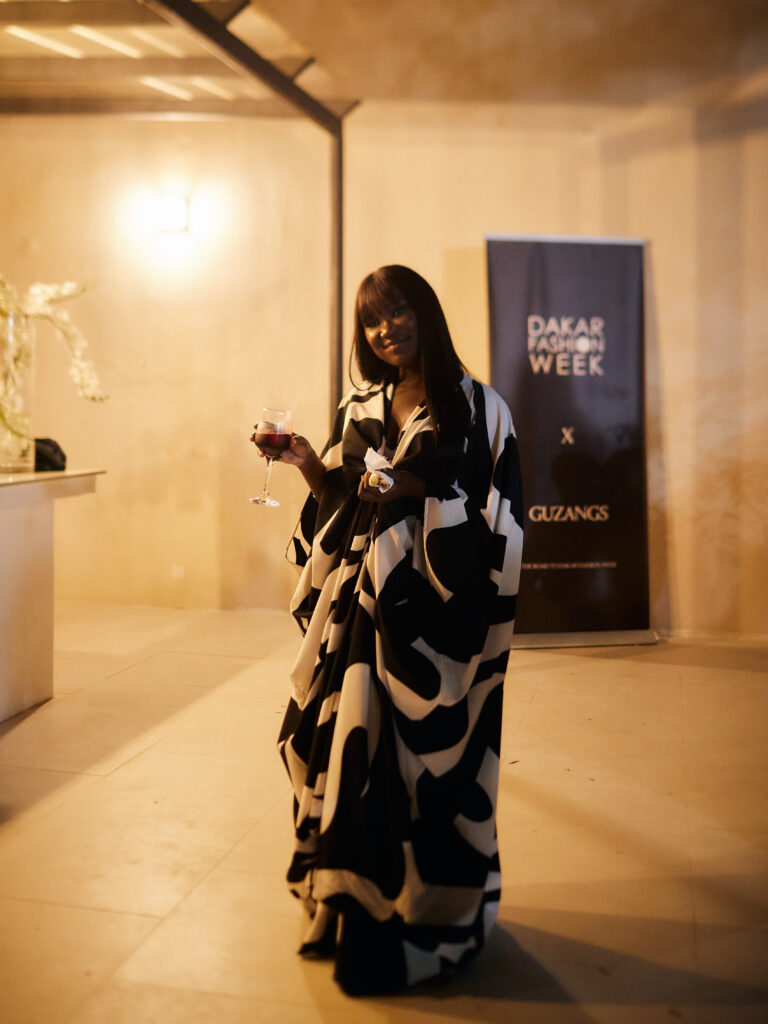 Guest at the Guzangs Experience launch event for Dakar Fashion Week’s 25th edition in Dakar — photographed by Alexander Gandaho