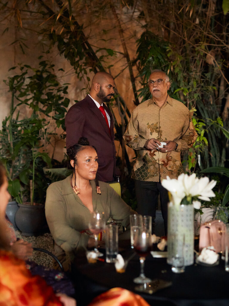Guest at the Guzangs Experience launch event for Dakar Fashion Week’s 25th edition in Dakar — photographed by Alexander Gandaho