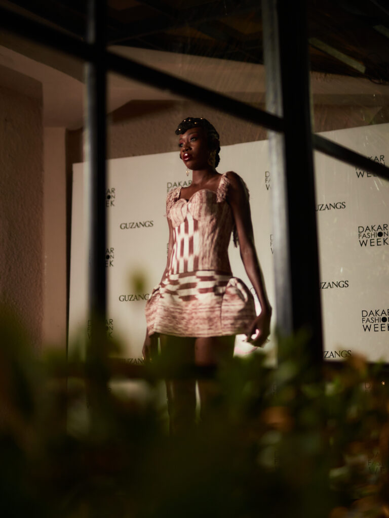 Look 4 from the Adama Paris collection presented at the Guzangs Experience during Dakar Fashion Week — photographed by Alexander Gandaho