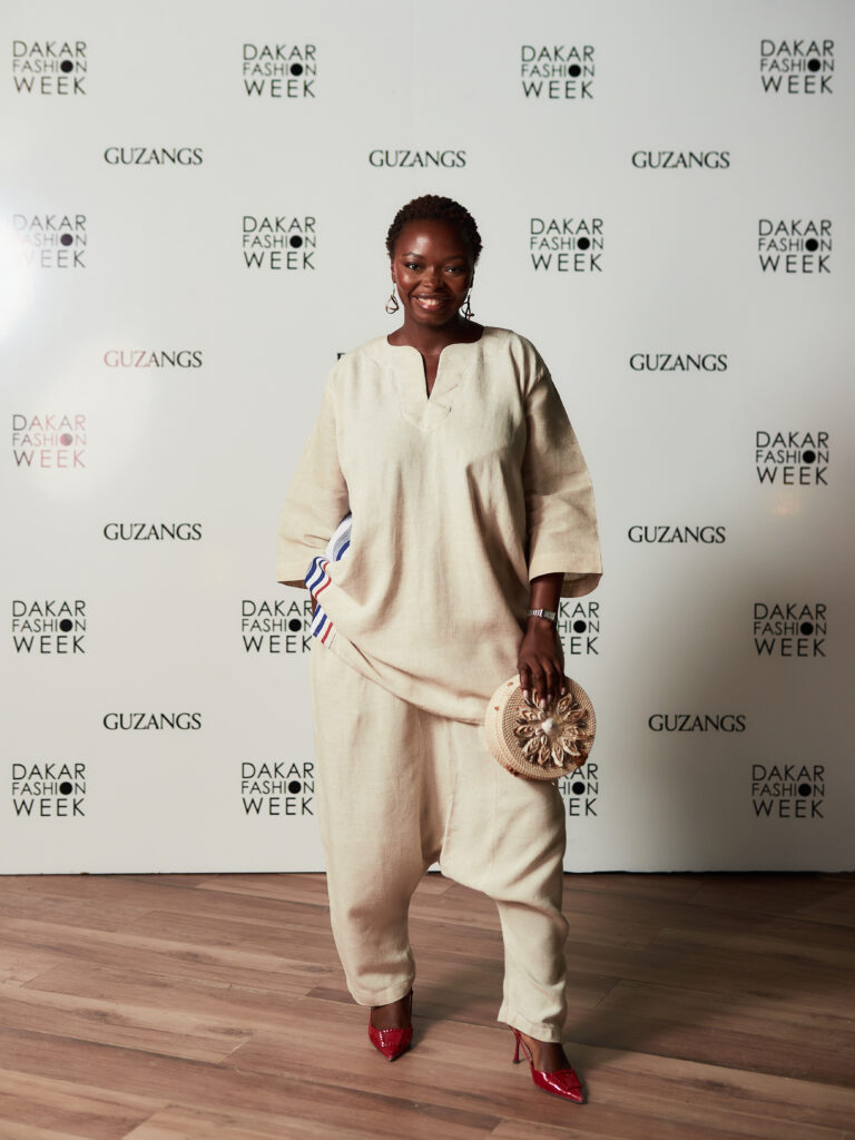 Guest at the Guzangs Experience launch event for Dakar Fashion Week’s 25th edition in Dakar — photographed by Alexander Gandaho