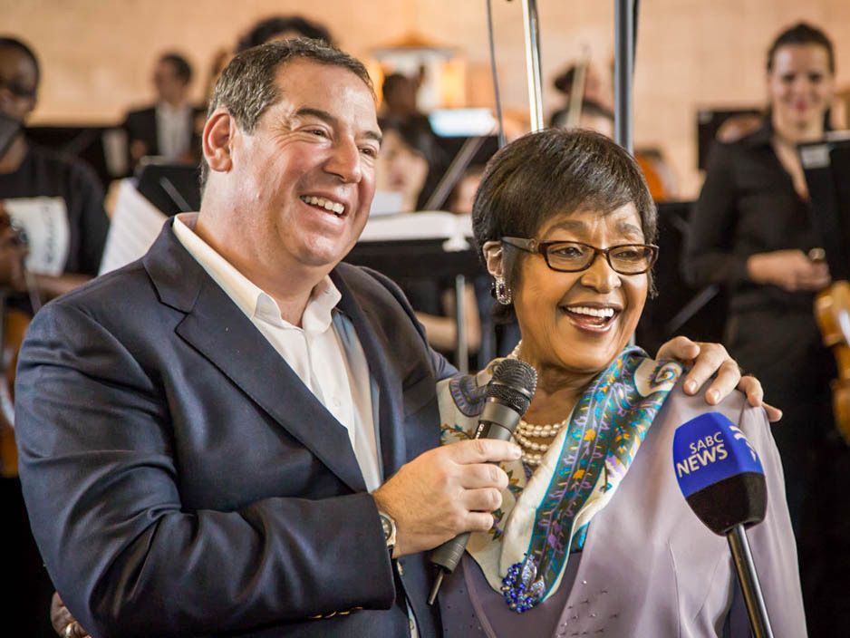 The Woman History Could Not Contain 2 Ivor Ichikowitz and Winnie Madikizela-Mandela together at a public event.