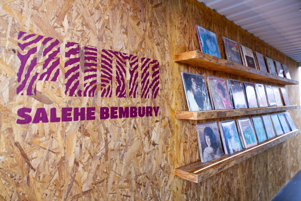 Puma Brought the Continent to Downtown LA. The Postcards Were the Tell 4 Puma x Salehe Bembury branded vinyl record wall at the World Cup activation in Los Angeles