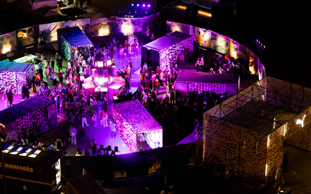 Puma Brought the Continent to Downtown LA. The Postcards Were the Tell 1 Aerial view of Puma's Salehe Bembury World Cup activation at The Row in downtown Los Angeles