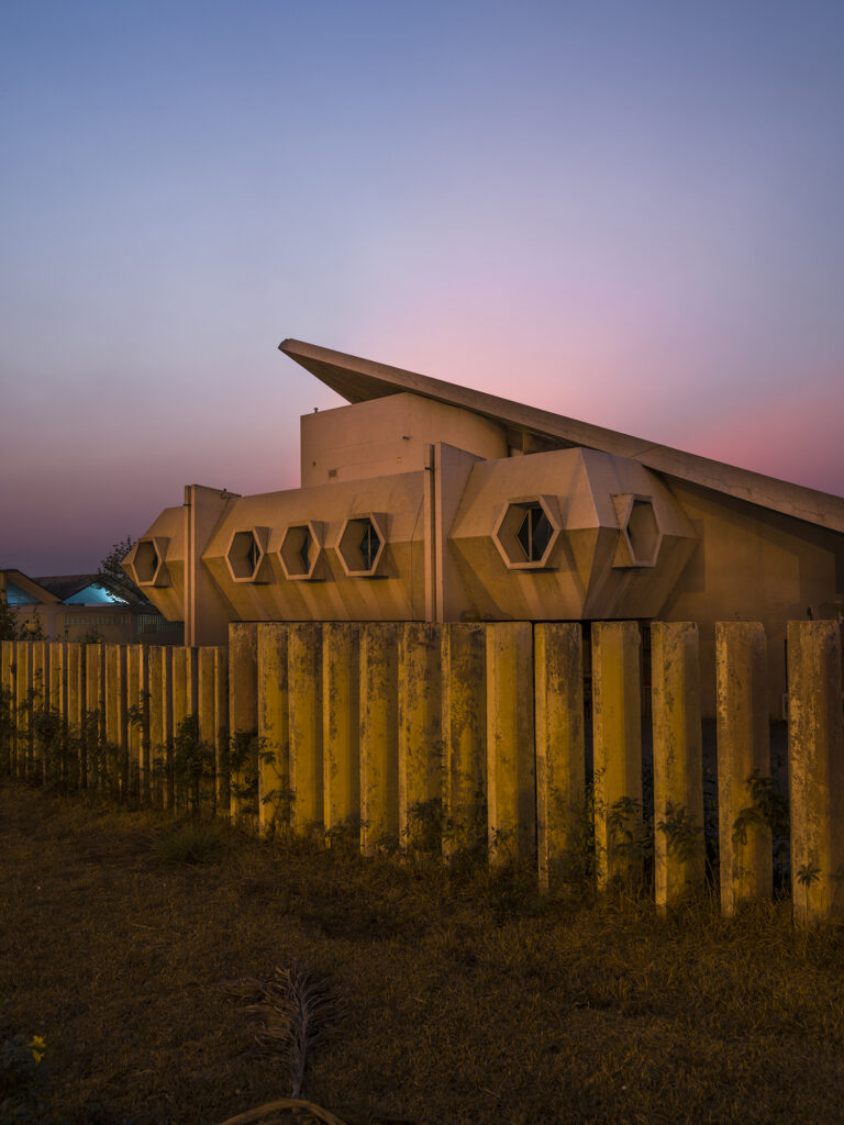 At MoMA, a New Exhibition Celebrates West Africa's Modernist Architectural Legacy 5 Auditorium of the Lycée Mamie Adjoua in Yamoussoukro, Côte d’Ivoire, a modernist building completed around 1978 by architect Jean Léon.