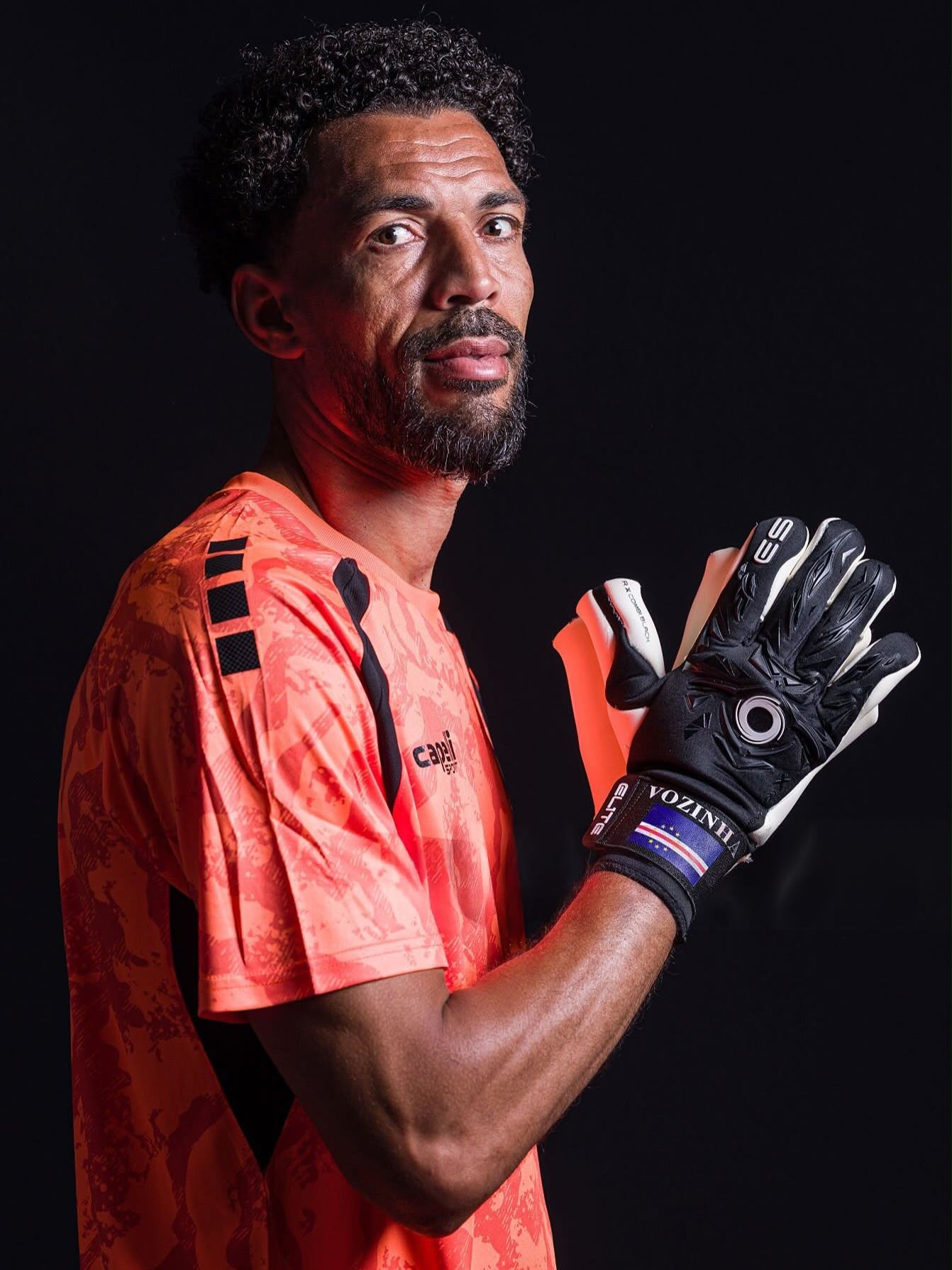 Cape Verde goalkeeper Josimar Dias, known as Vozinha, in an orange jersey and black goalkeeper gloves during the 2026 World Cup
