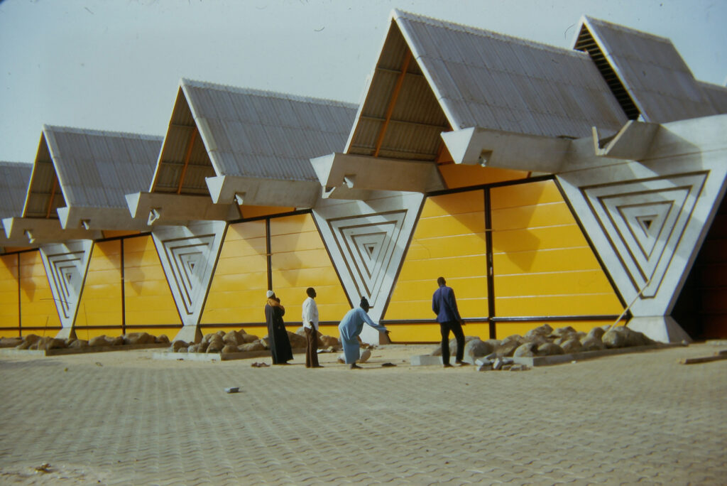 At MoMA, a New Exhibition Celebrates West Africa's Modernist Architectural Legacy 1 Modernist concrete architecture of the Centre International du Commerce Extérieur du Sénégal (CICES) in Dakar, Senegal, designed by Jean-François Lamoureux and Jean Louis Marin, 1971–74.