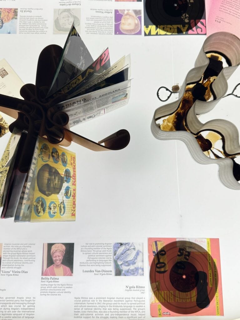 In Mwangola, Gelmira Gourgel Exhibits the Music That Fueled Angola's Independence 6 Archival record and radio displays from the Mwangola exhibition