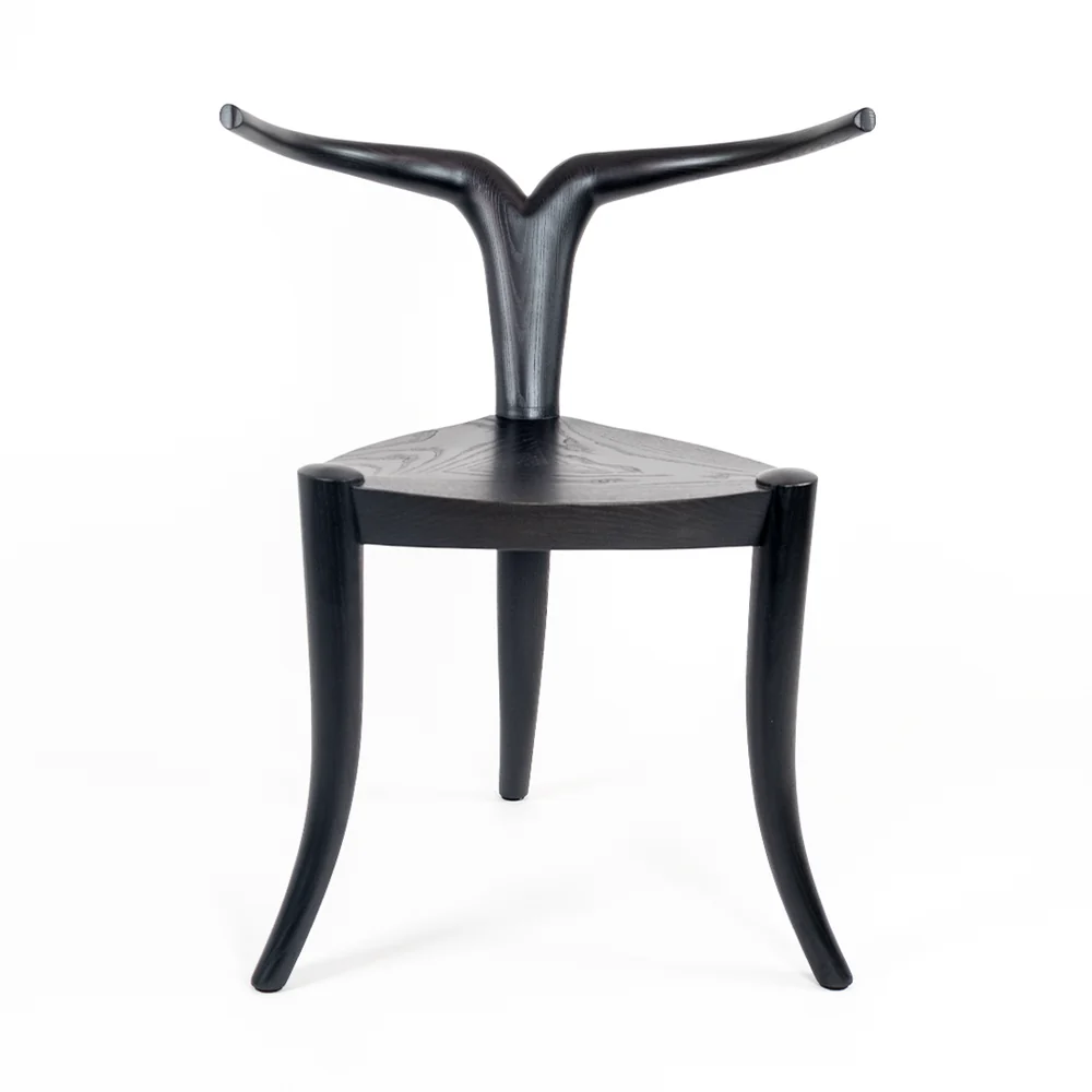If This. Then That: Chairs – Pierre Jeanneret → Jomo Tariku 5 Detail of the hand-carved wooden arm of the Jomo Tariku Nyala chair