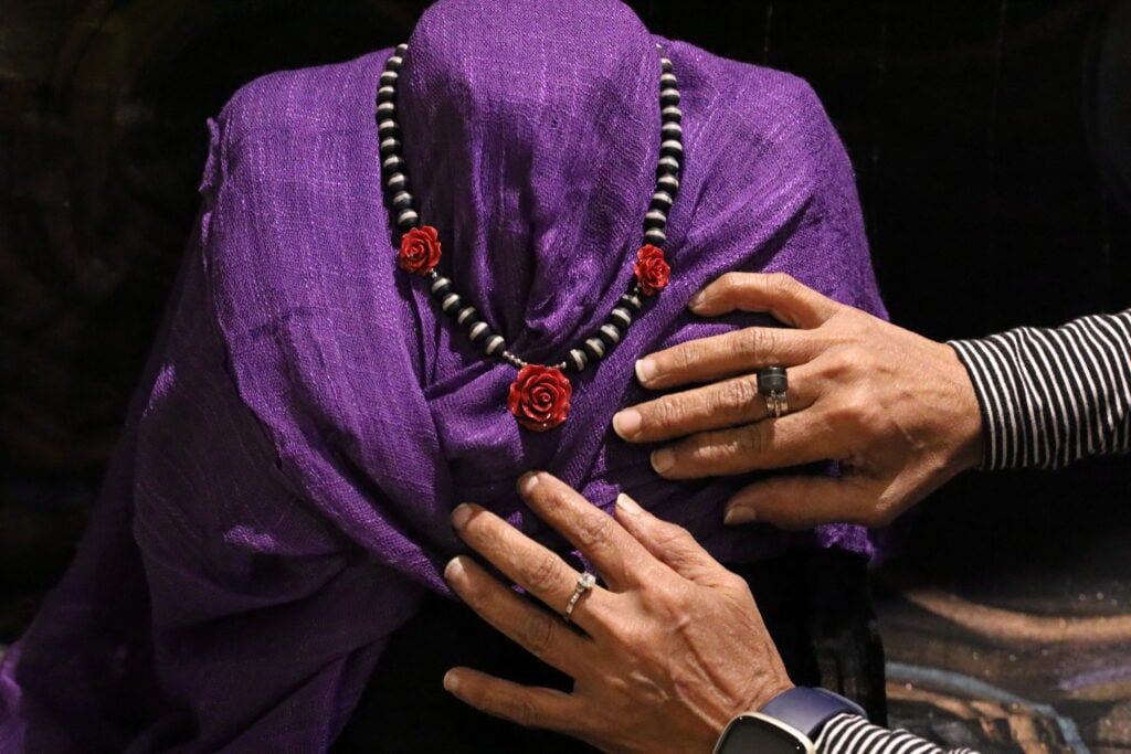 A jewellery piece designed by Nasra Mamoun in silver and agate