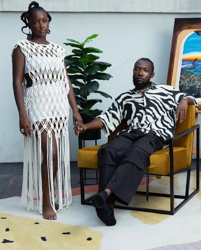 A look from GDWN's TWENTY3-H1 collection of contemporary West African fashion design