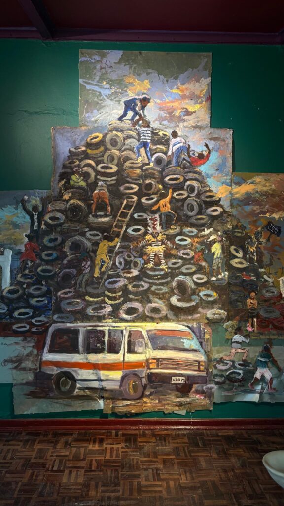 How Lusaka Moves 10 Kulu Sikazwe’s exhibition at Imvelo Studios in Lusaka.