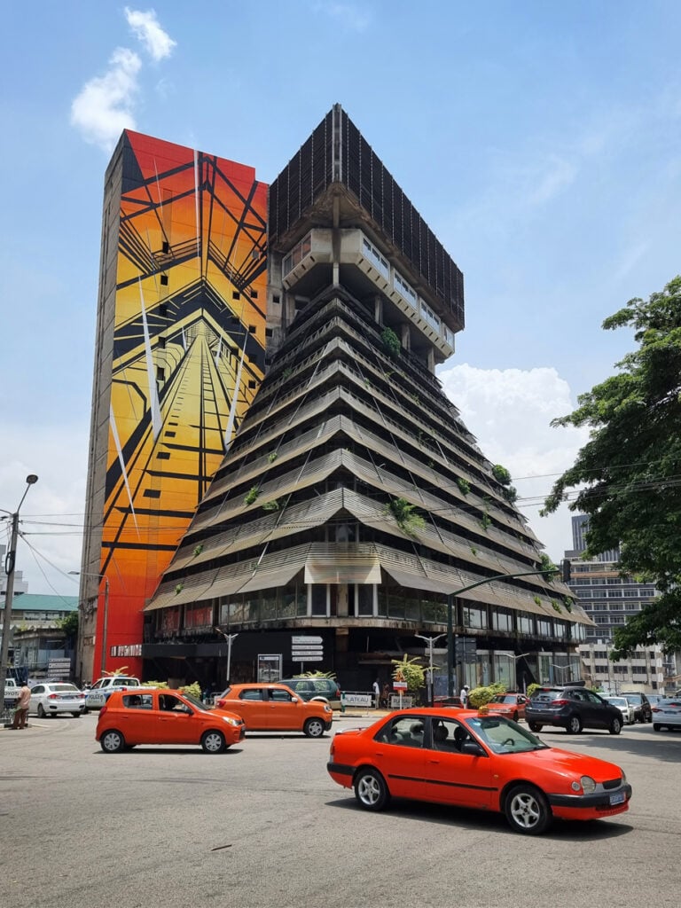 La Pyramide in Abidjan's Plateau district, Rinaldo Olivieri's stepped concrete pyramid completed in 1973