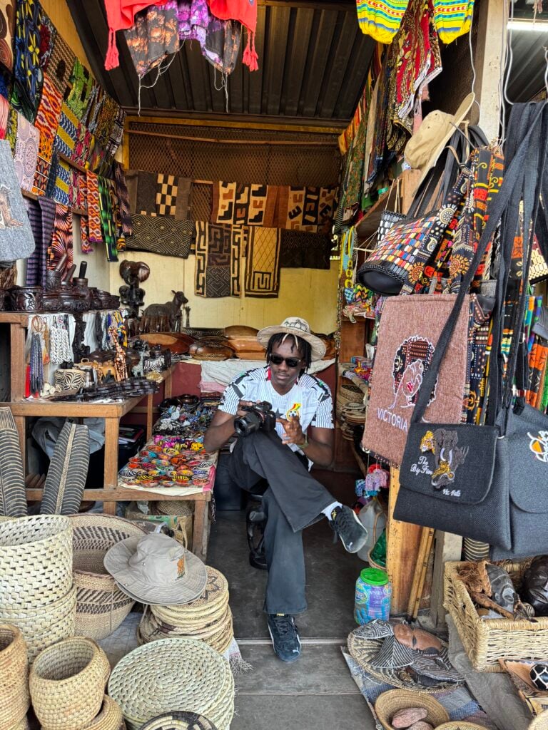 Mark Mpundu on Nshima, the Zambezi and Going Where the Locals Go 1 Craft stalls inside the Livingstone Cultural Market, Zambia