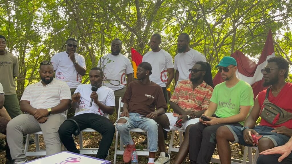 Panellists at the GHAMRO-supported Creative Currents industry mixer in Shai Hills, Ghana, on 26 November 2025.