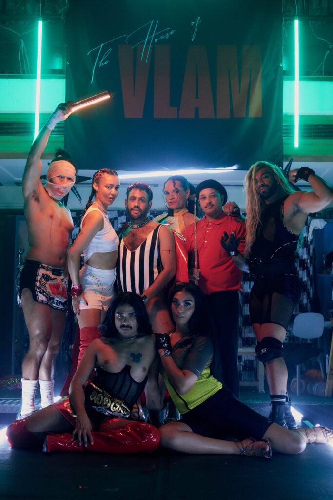 Before the House of Vlam, Cape Town’s Queer History Made Space for Ballroom 5 Ballroom participants pose together at the House of Vlam Interhouse Sports Ball in Cape Town.